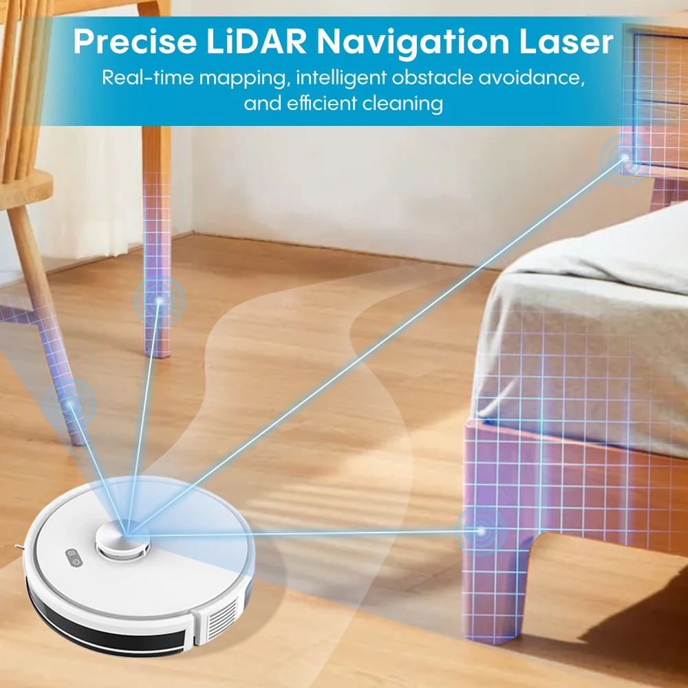 automatic emptying 5000Pa electric aspirator robot vacuum cleaner with hotel wet and dry mopping function