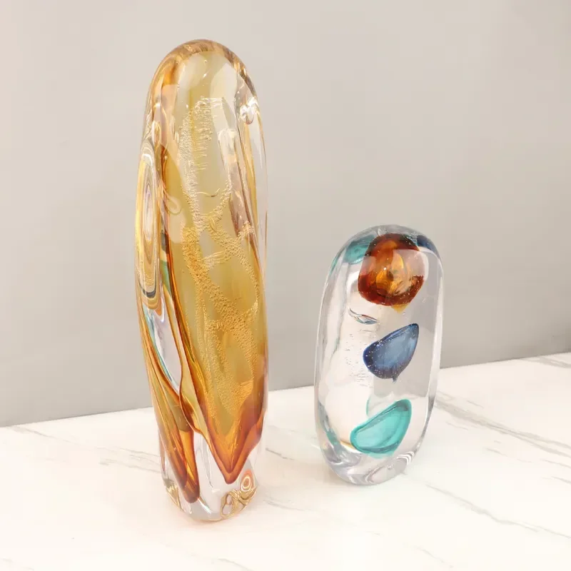 Modern Light Luxury Handmade Art Glazed Ornaments Color Changing Model Room Living Room Entrance Desktop Home Decoration