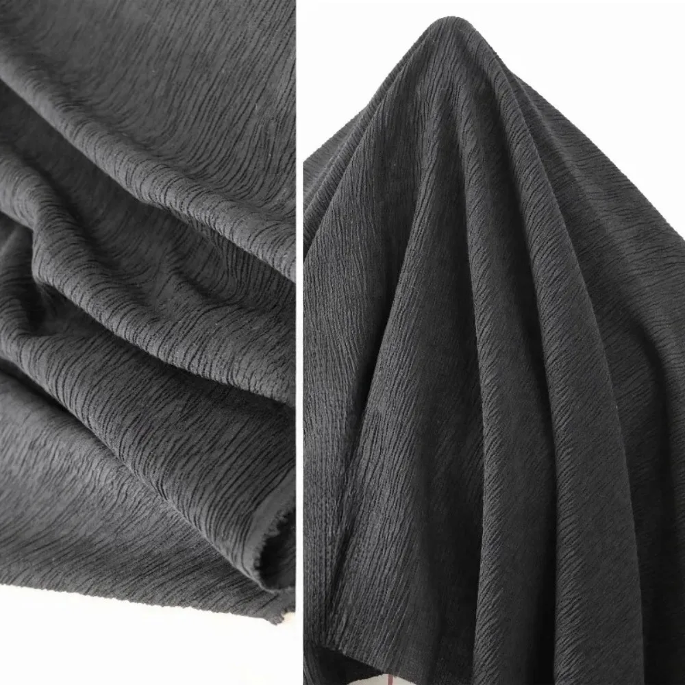 

Pleated Fabric for Dress Clothing Fashion Designer Handmade Diy Sewing Cloth Cotton Linen Material Wholesale