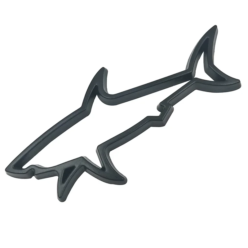 3D Metal Car Styling Sticker Hollow Fish Shark Emblem Badge Decals Automobiles Motorcycle Computer Fuel Cap Accessories