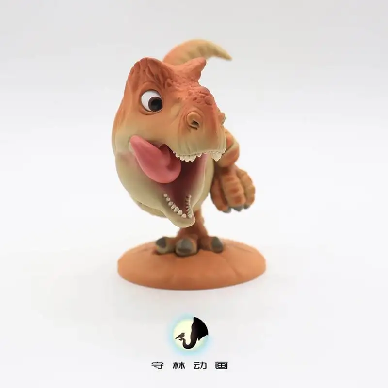 ShouLin Animation Chibi T-Rex Figure Tongue Out Dinosaur Model Collectible Toy 8.5cm Height 11.5cm Length For Kids Adults