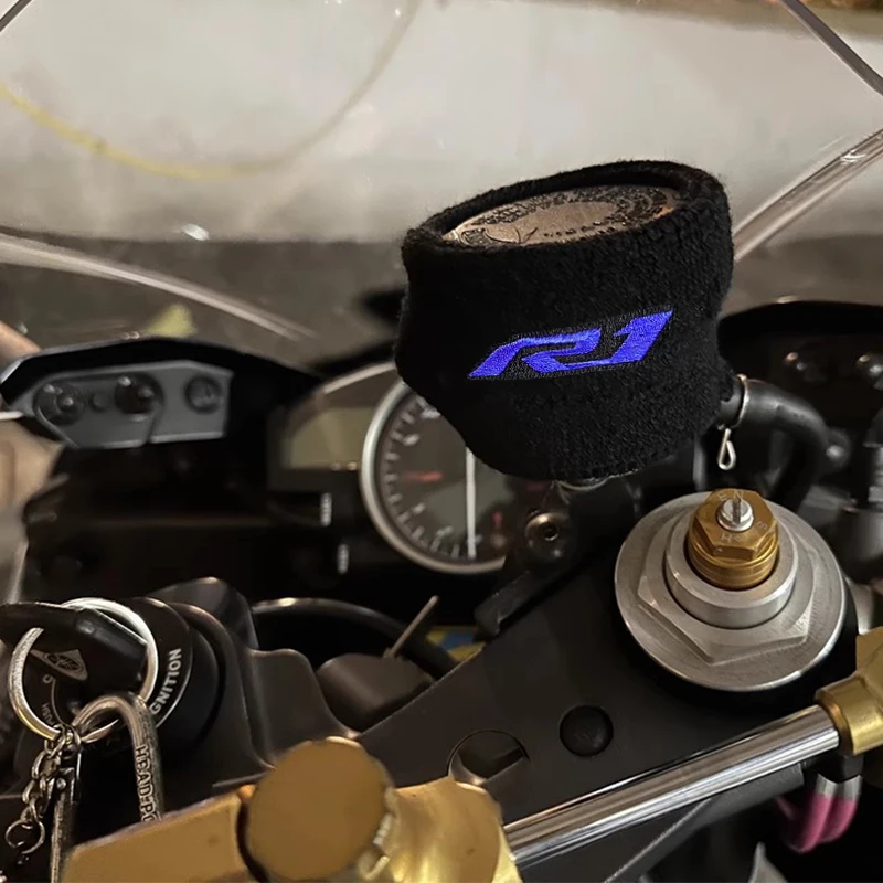 For Yamaha R1 R6 YZF-R1 YZFR1 YZF R1M YZFR6 Motorcycle Front Brake Reservoir Sock Fluid Oil Tank Cover Sheath Sleeves