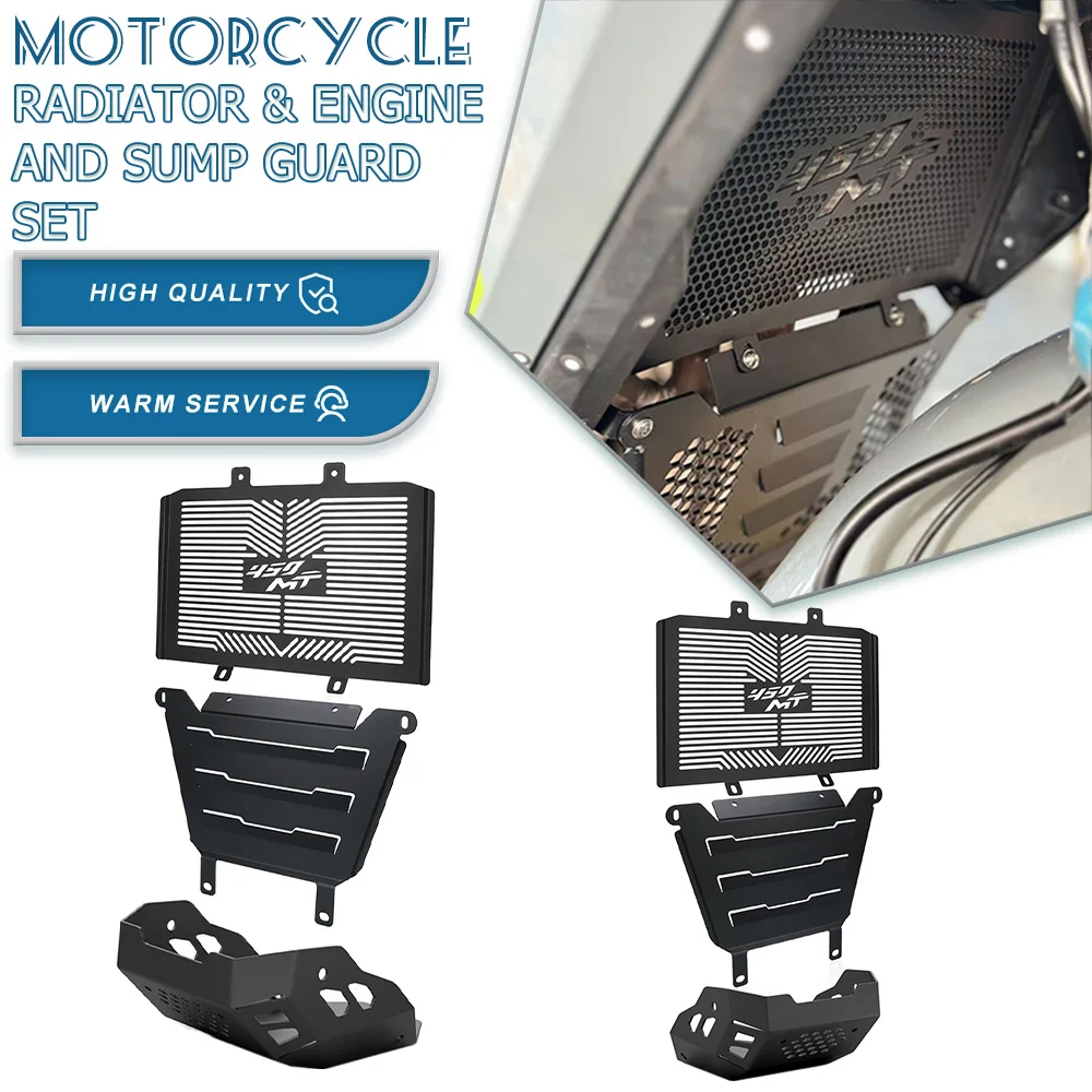 

FOR CFMOTO 450MT 450 MT MT450 2024 2025 2026 Motorcycle Accessories Radiator Guard Engine Skid Plate Cover Protector