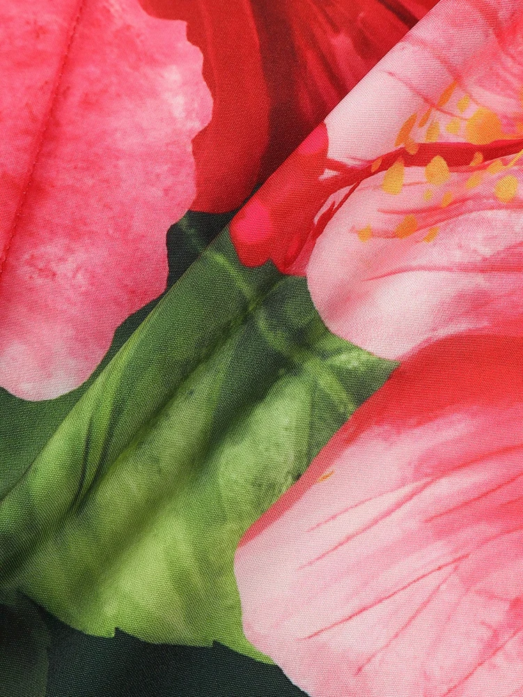 حجم كبير عادية فليب طوق التلبيب الربيع الصيف المرأة الأزهار قميص أعلى زر واحد قميص طوق عادية كل يوم