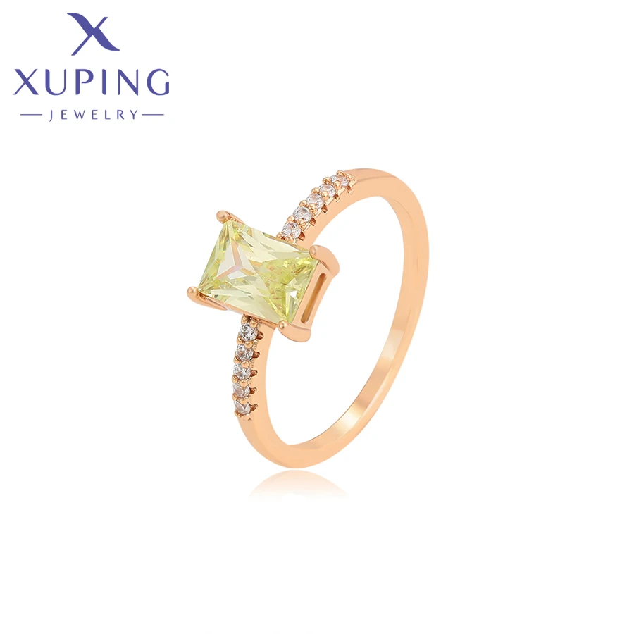 Xuping Schmuck Mode Neue Ankunft Platz Stein Beliebte Elegante Gold Farbe Ring für Frauen A00918384