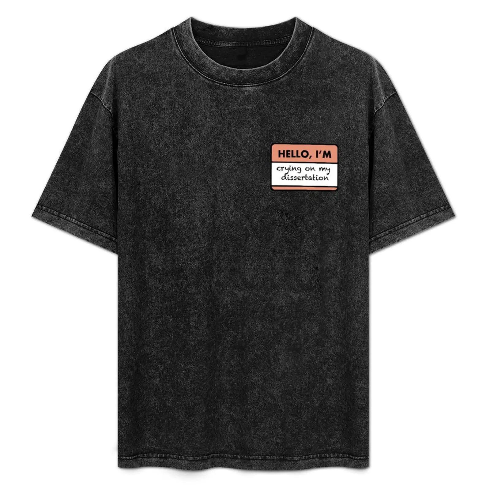 Crying on my dissertation T-Shirt summer clothes aesthetic clothes quick-drying plus size clothes mens
