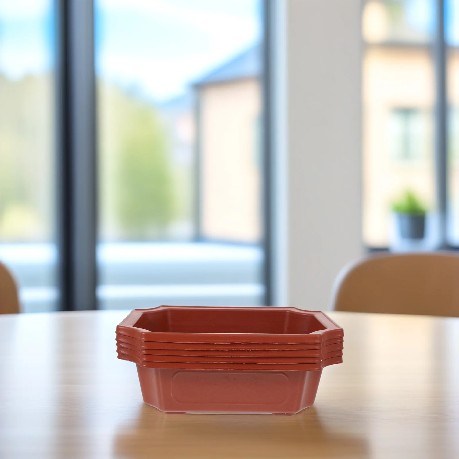 

10Pcs Plastic Bonsai Pots Vintage Rectangular Flower Plant Containers Durable Reusable Home Office Decor Flower Pot