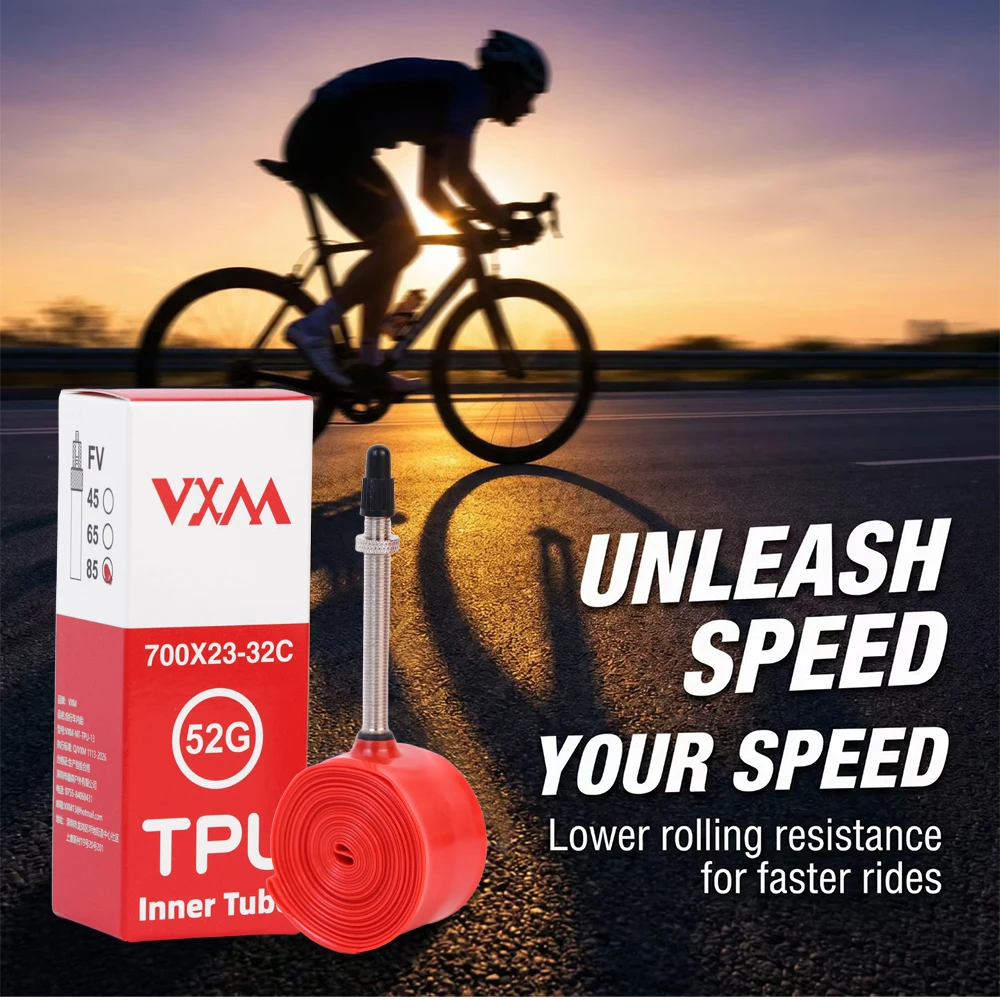 2 Stück 52G TPU Fahrradschlauch FV 700*23/32 Rennrad-Schlauch 45mm/65mm/85mm Ultraleichter Fahrradschlauch Fahrradreifen