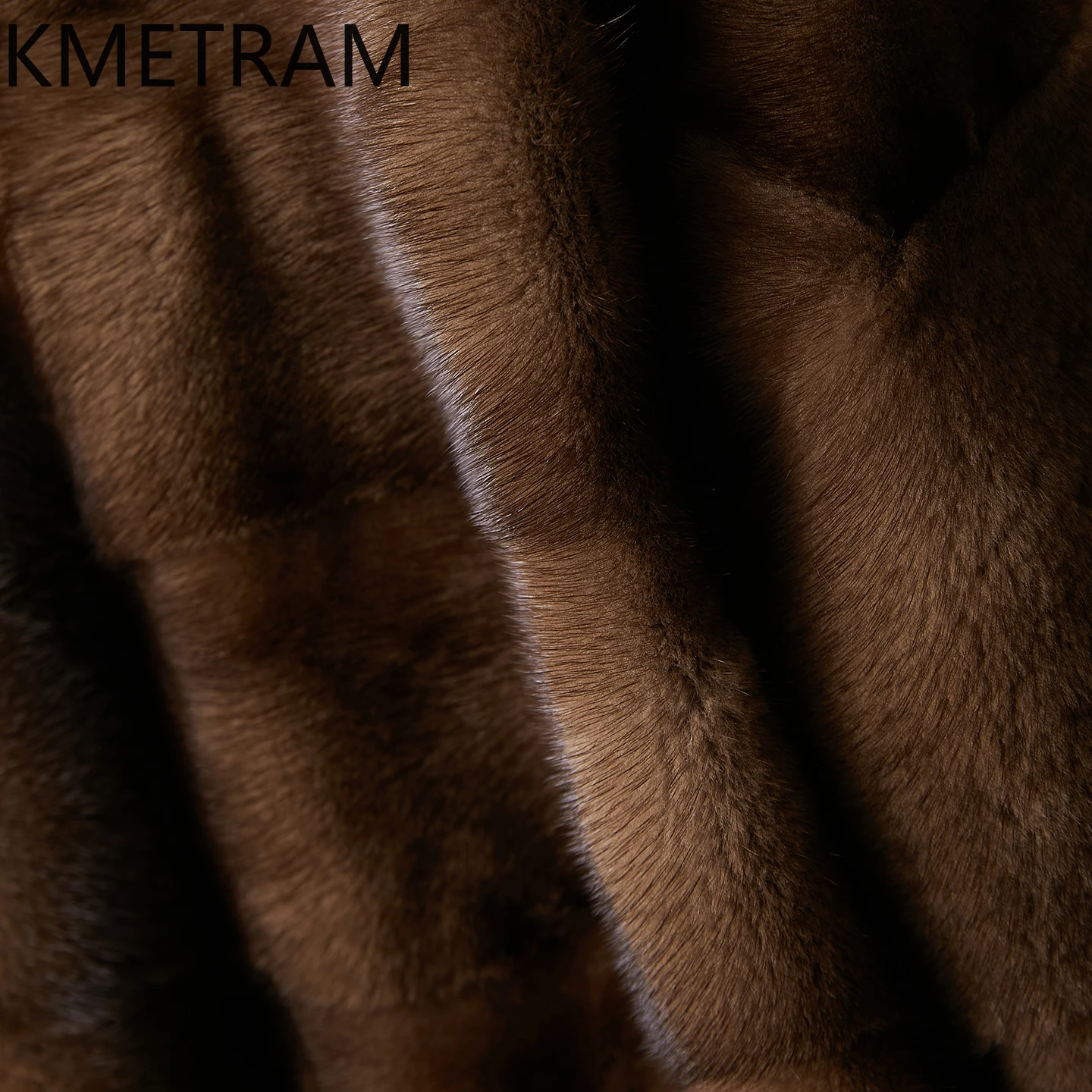 معاطف من فرو المنك 100% من KMETRAM معطف فرو حقيقي قصير للقهوة وصل حديثًا ملابس نسائية شتوية 2025 ملابس خارجية نسائية #3