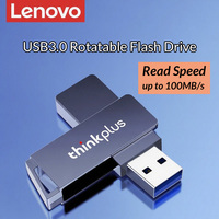 Lenovo Thinkplus Rotatable USB3.0 USB Flash Drive Metal U Disk MU241 Pen Drives 32GB/64GB/128GB/256GB Memory Stick for Computer