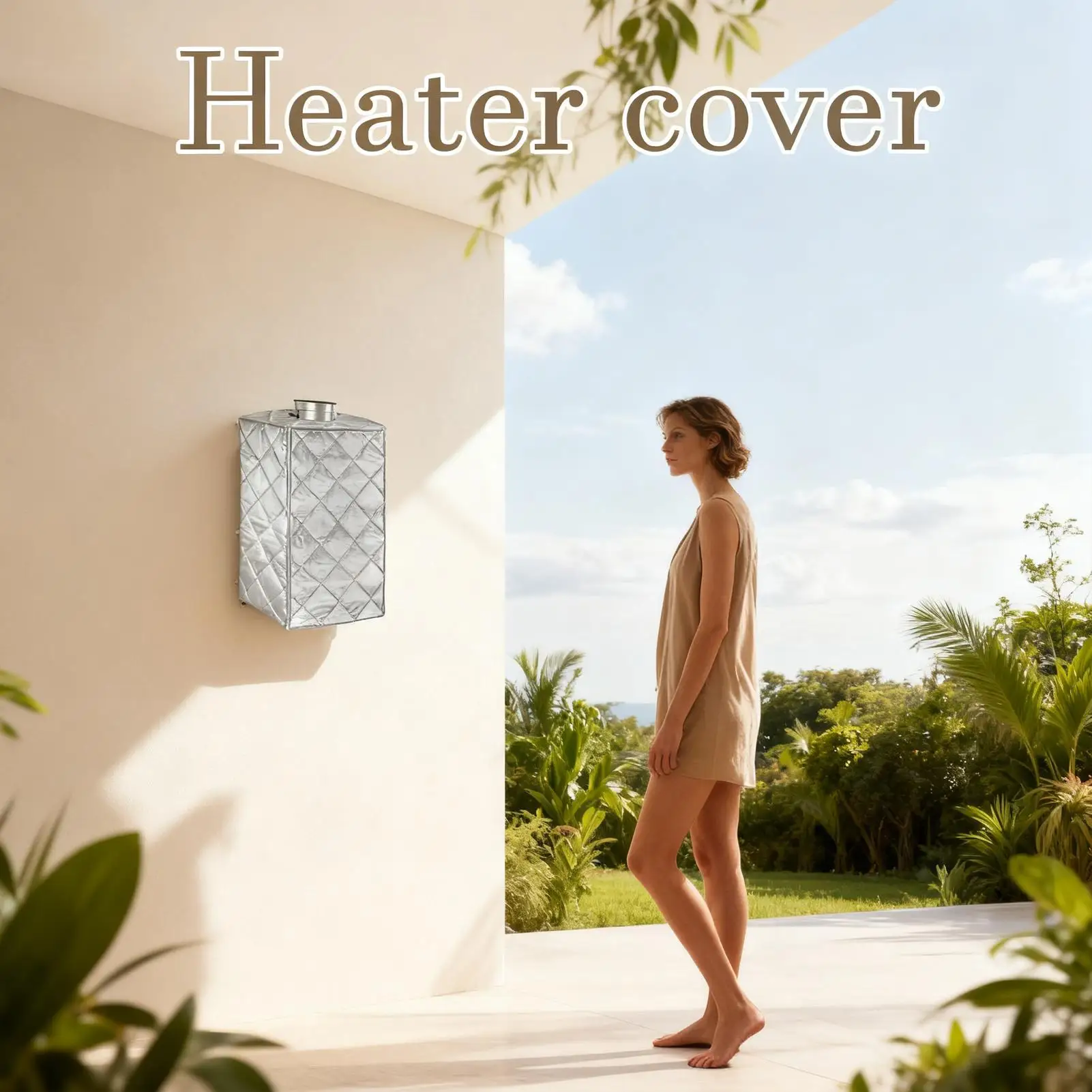 Water Heater Blanket Tankless Enclosure Waterproof and Dustproof Four-Season Protective Cover for Rain Dust Leaves Outdoor