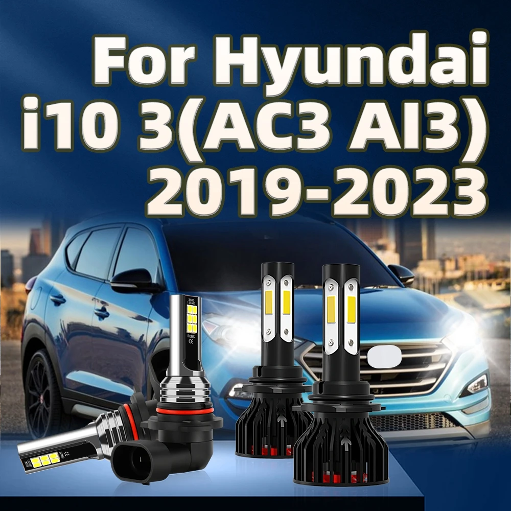 

LED 130W Car Headlight Bulbs HB3 HB4 6000K Fog Lamp Kit For Hyundai i10 3(AC3 AI3) 2019 2020 2021 2022 2023