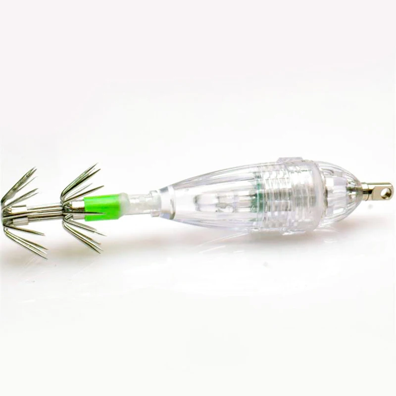 (ohne Batterie) 1 Stück Mini-Haken-Lötlampe mit Regenschirmhaken, Unterwasser-Angellampe, Oktopus-Tintenfisch-Haken – Detail 7