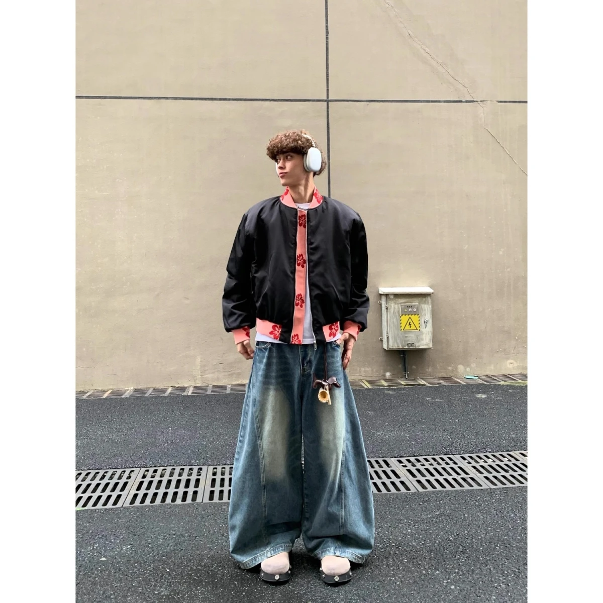 

American Retro Embroidered Patchwork Flight Jaet Men's High Street Cleanfit ort Loose Baseball Coat Polyester Winter Oute...