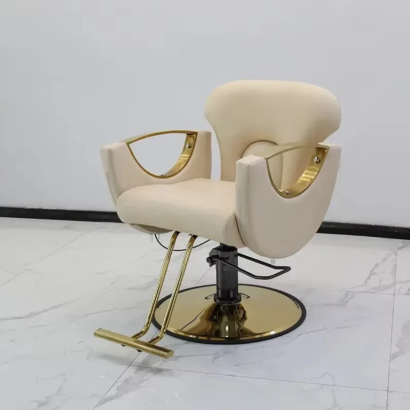Home Adjustable Barber Chair Simple Reclinable Designed Black Chair Swivel Classic Comfortable Cadeira De Barbeiro Furniture