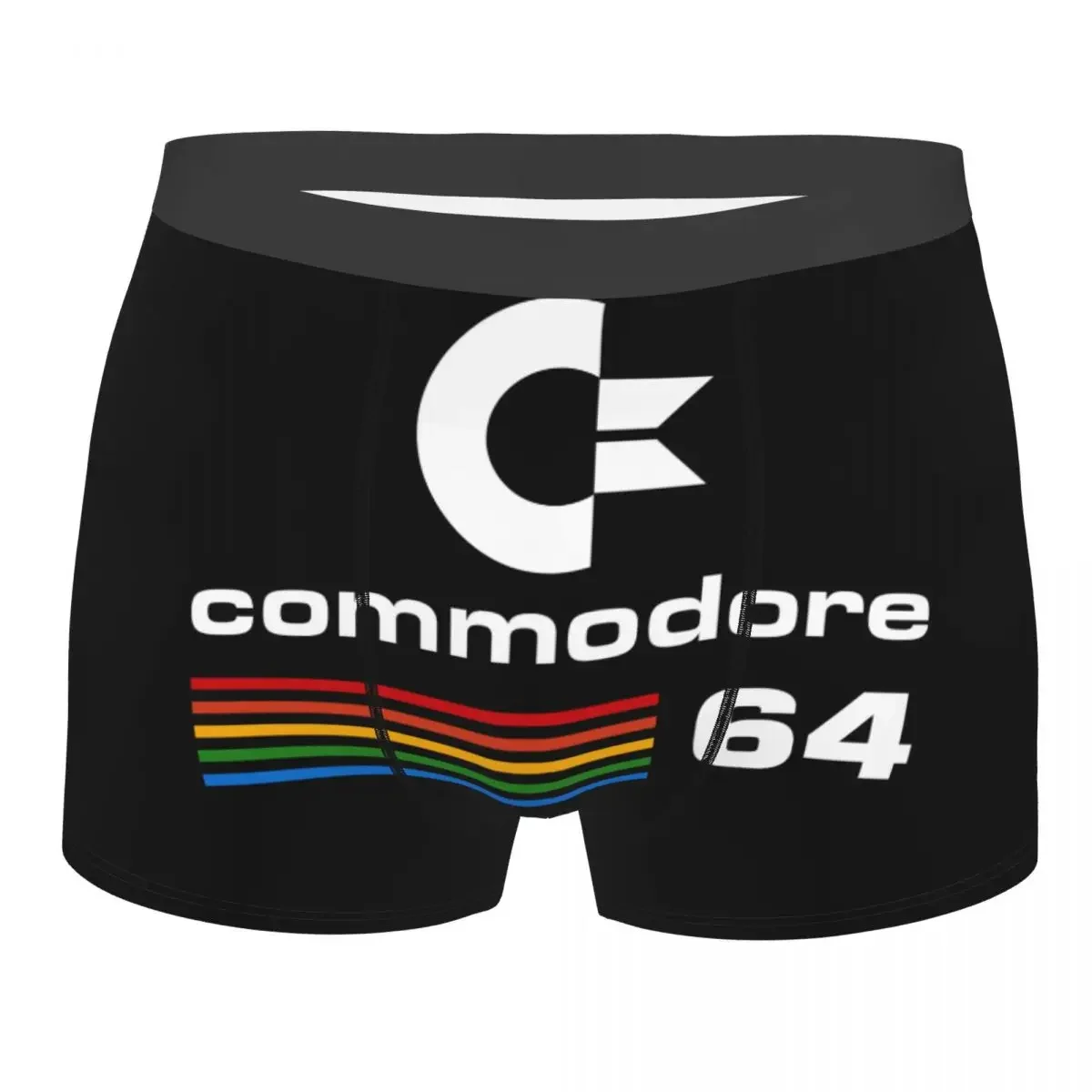 Custom Commodore 64 Underwear Men Breathable C64 Amiga Computer Geek Nerd Boxer Briefs Shorts Panties Soft Underpants For Homme