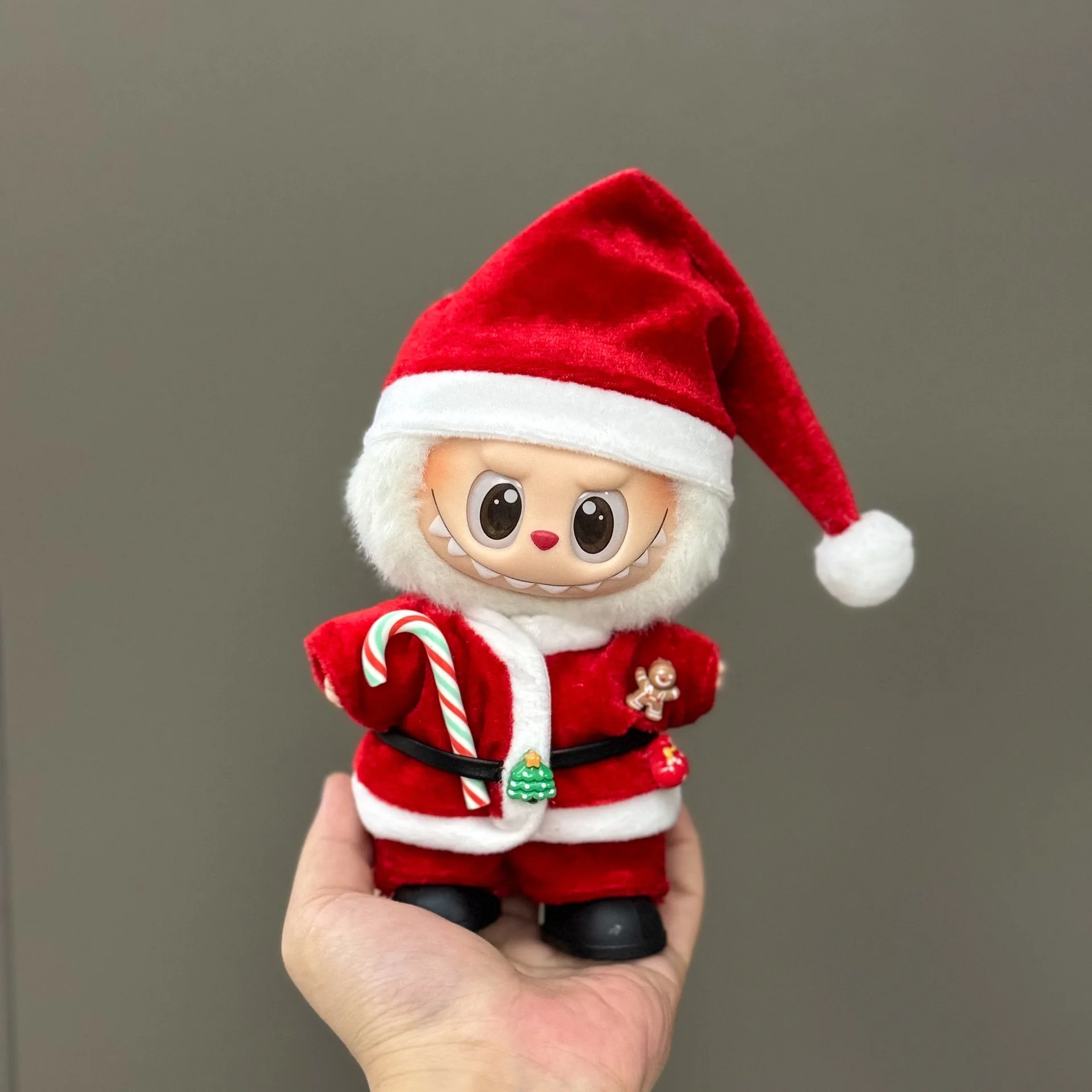17cm Labubu Christmas Doll Clothes  Festive Santa Outfit , Holiday Party Costume for Dolls, Xmas Dress Up Accessories