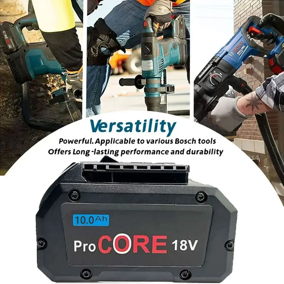 2025 100% nový Pro Core 18V 10,0Ah lithium-iontový akumulátor GBA18V80 pro akumulátorové vrtačky Bosch 18V MAX - náhled 2