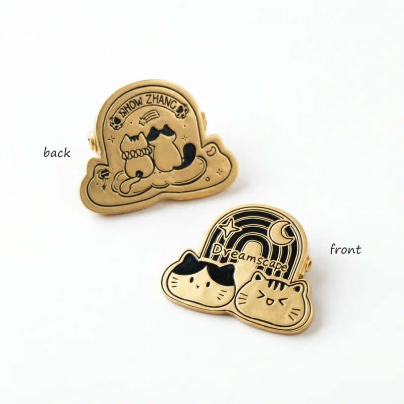 Creative Cat Theme Double-sided Brass Book Clips Journal Clip Bag Sealing Clip