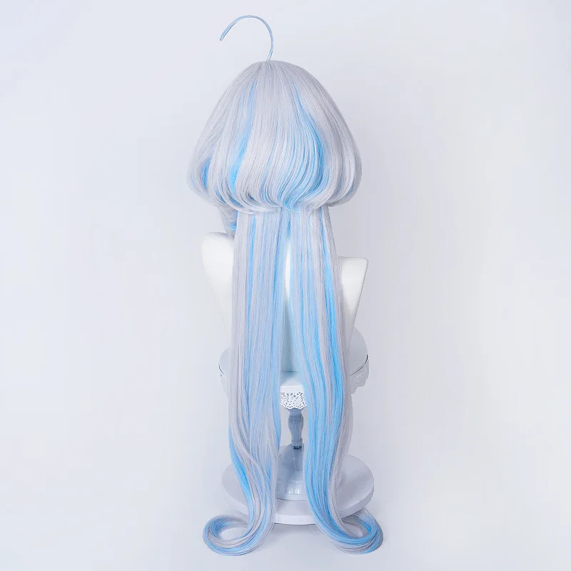 Genshin Impact Hydro God Cosplay Perücke Fukaros Fontaine Menschliche Kopfhaut Cosplay Perücke