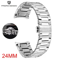 Pagani Design Official Original 2025 New Width 24Mm Silver Jubilee Bracelet 316L Stainless Steel Strap Pd1736 Waterproof Diving