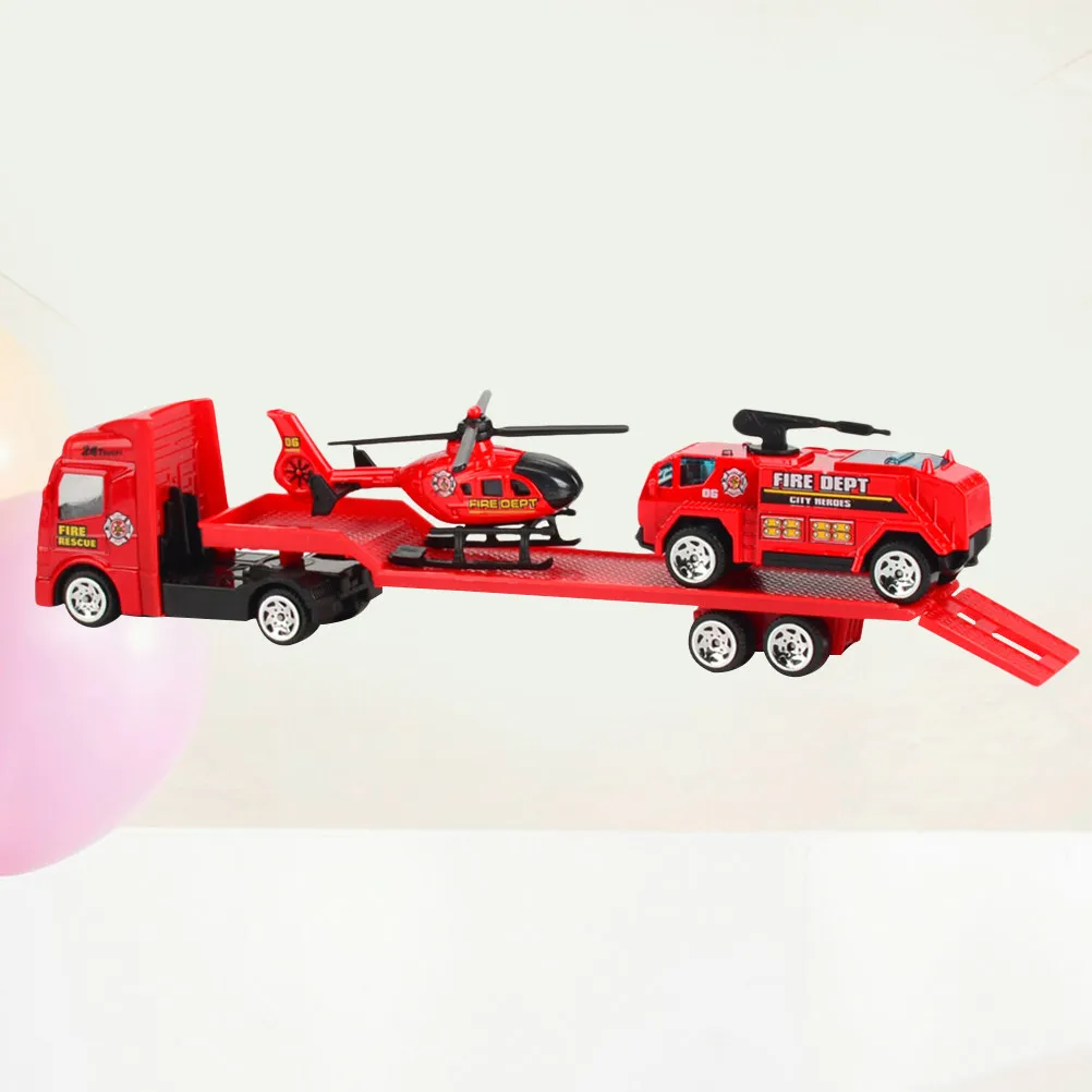 Pull Back Alloy Project Car Fire Fighting Tow Truck Kid Car Learning Gift for Baby Child Fun Party Favor Play Pull Back Toys