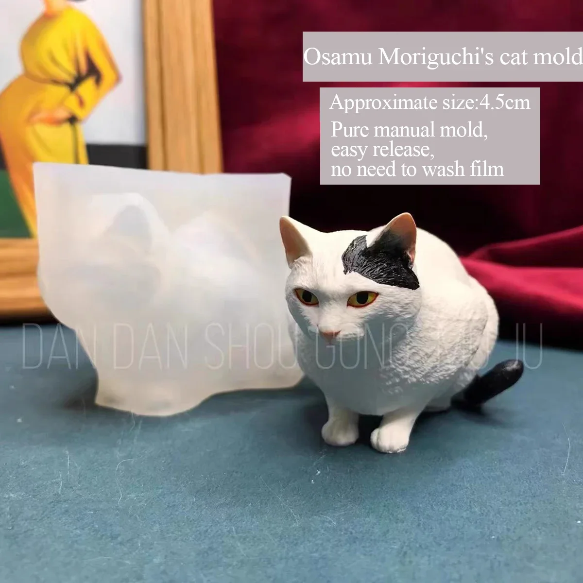 Cute Cat Shaped Epoxy Resin Mold for Aromatherapy DIY Handmade Three-Dimensional Plaster Casting Mold