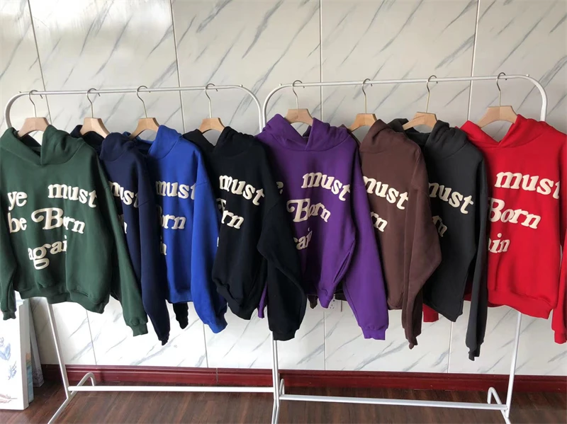 Foam Logo Ye Must Be Born Again Hoodie Men Women Oversize Kanye West CPFM.XYZ Sweatshirts