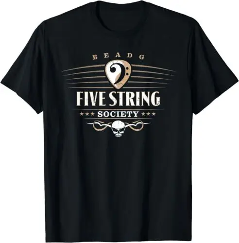 NEW LIMITED Five String Society For Five String Bass Guitar Players T-Shirt