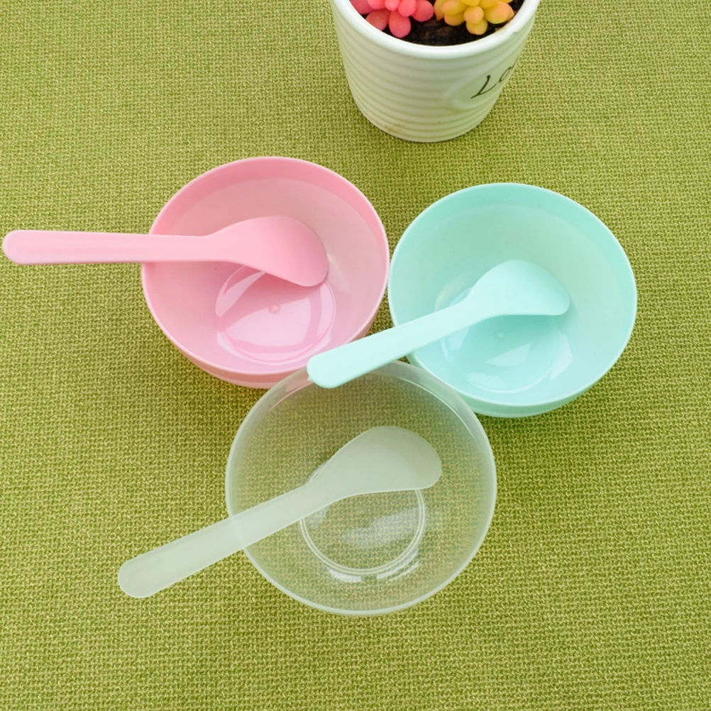10 Pcs Mixing Bowls Crystal Mud Containers Lightweight Comfortable Space Saving Stacking Green Hard Plastic Craft