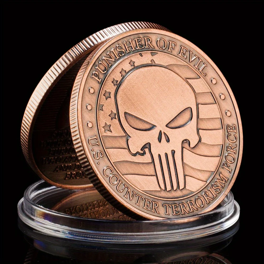 United States Counter Terrorism Force Souvenir Copper Plated Coin Punisher of Evil Commemorative Coin Challenge Coin
