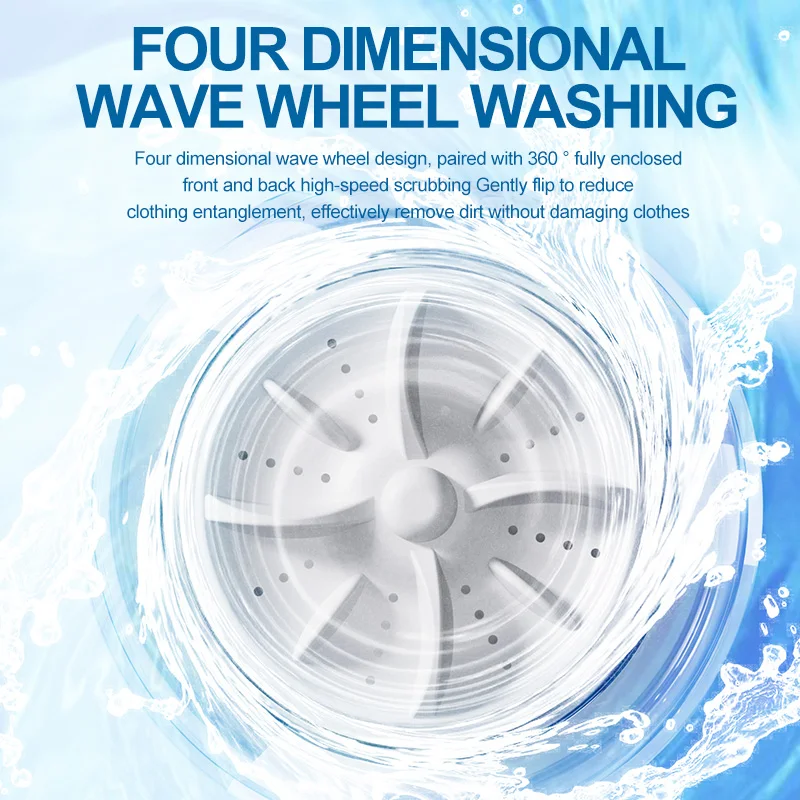 غسالة محمولة 1.5 لتر صغيرة USB قابلة للشحن للملابس الداخلية والجوارب اللاسلكية سريعة التنظيف كوب غسالة الملابس الصغيرة
