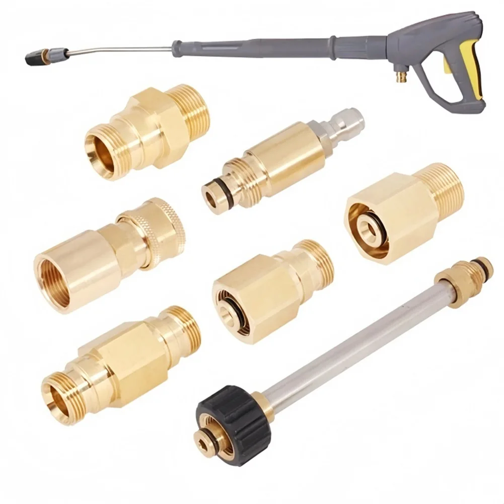 Brass Hose Quick Connector Water Stop Fitting Copper Quick-Connect Hose Fittings For Karcher High-Pressure Cleaners