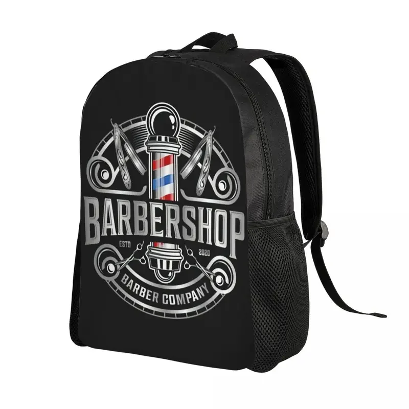 Barber shop sign laptop backpack men women casual bookbag for college school student Barber bags