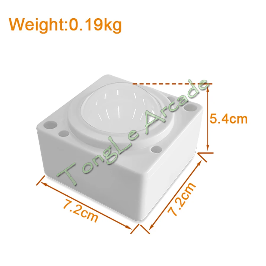 كرة التتبع المستديرة LED الماوس المضيء بقطر 2 بوصة لنظام التشغيل Windows، Linux، Android Arcade Game، يدعم توصيل لوحات المفاتيح عصا التحكم