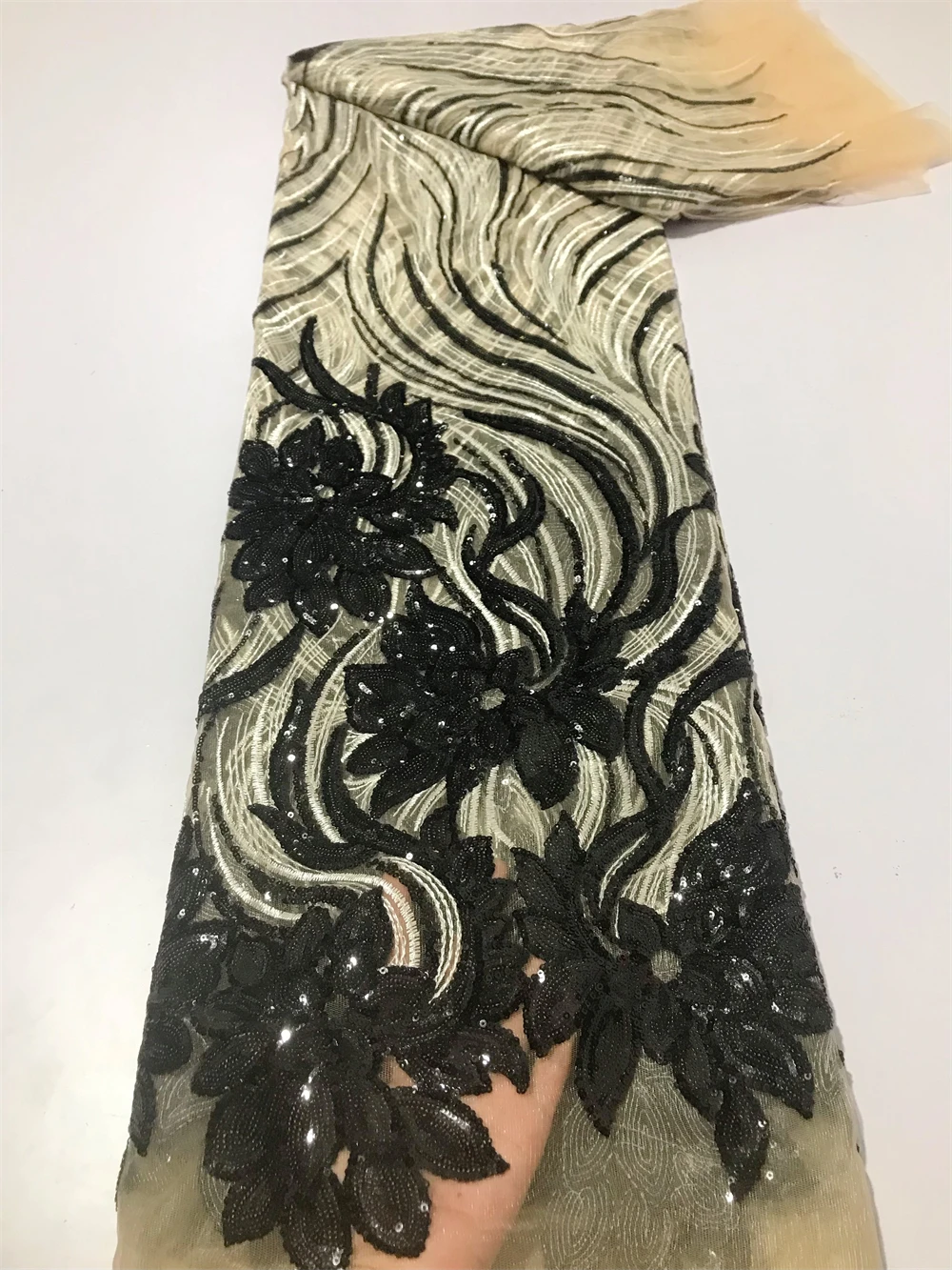 Tecido de Renda Africana Branc - Embroidery Net Dress avaliação e preço