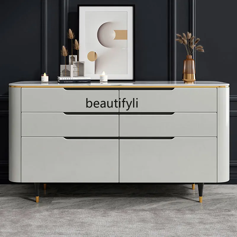 

Entrance Cabinet Solid Wood Home Decoration Partition Dining Side Paint Side Cabinet Entrance Hall Storage Chest of Drawers