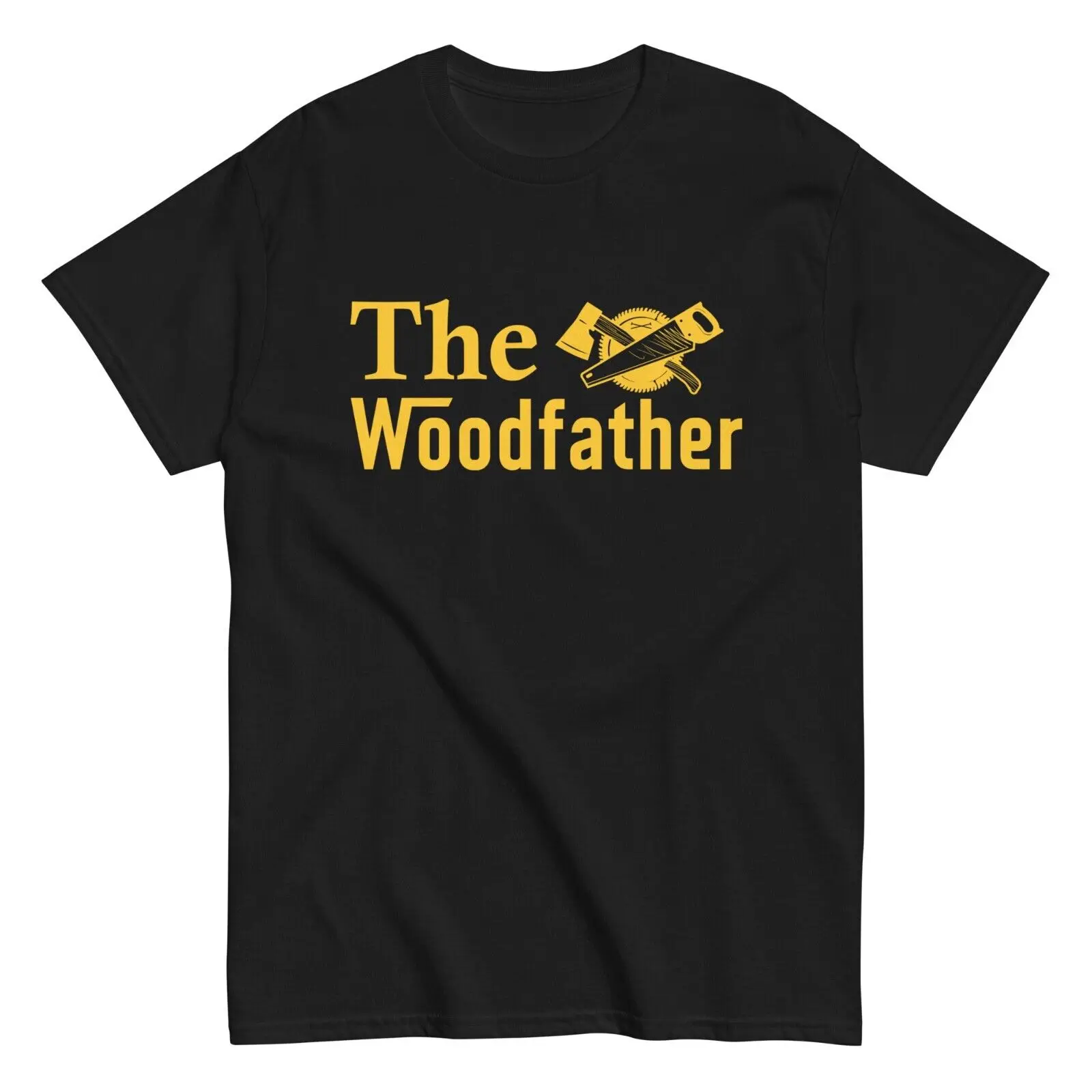 

Woodworker Woodsman Carpenter Men's Cotton T-Shirt WoodFather Funny Tee