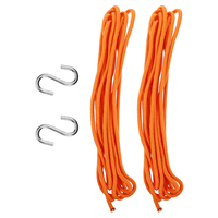 1 set Hammock Strap Accessories Hanging Chair Outdoor Rope Fixing Orange Straps Extra Long Camping Travel Supplies
