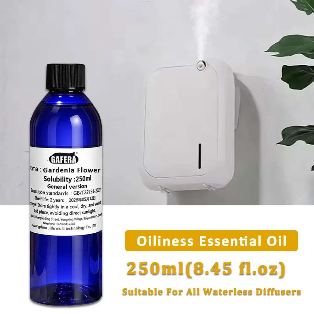 GAFERA 250ml (8.45 fl.oz) Gardenia Diffuser Aromatherapy Essential Oil, For Waterless Machine, Reed Diffuser Replenishes Essence