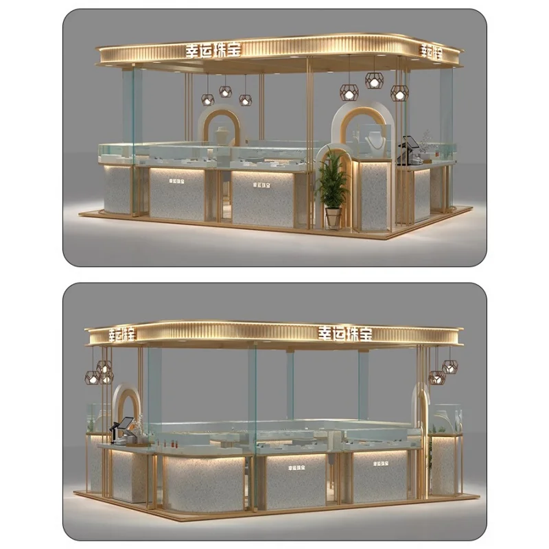 custom.Custom Modern Retail Display Cabinet and Showcase Counter | Custom Mall Kiosk Jewelry, Cosmetics, Food & Snacks