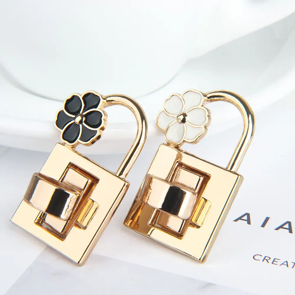 Exquisite Fashion Flower Handbag Craft Clasp DIY Hardware Turn Lock