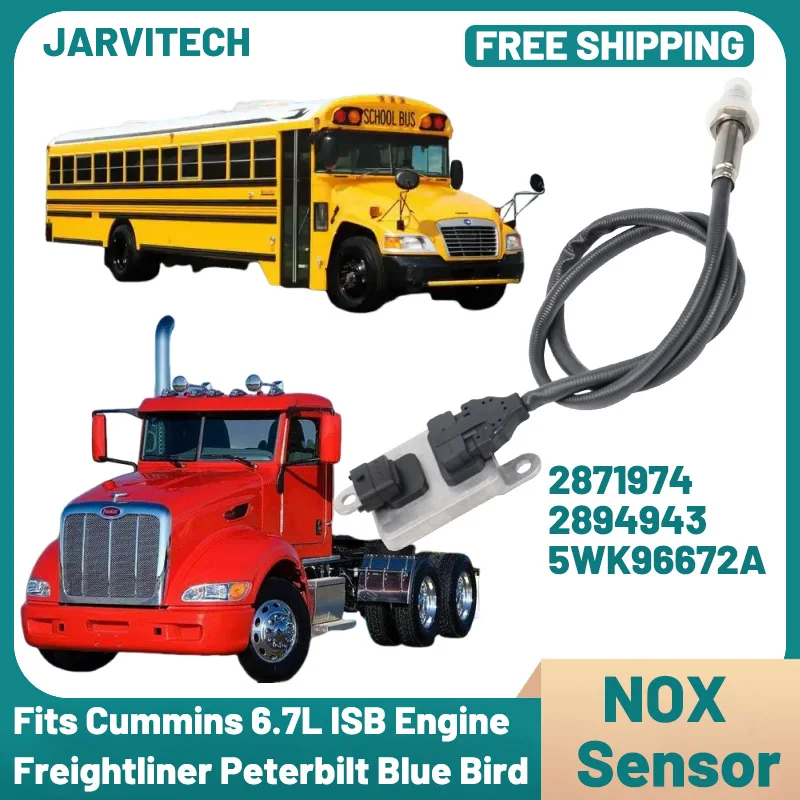 

New NOX Sensor Nitrogen Oxide Sens 2871974 2894943 For Cummins 6.7L ISB Engine Blue Bird Vision School Bus Kenworth T680 T880