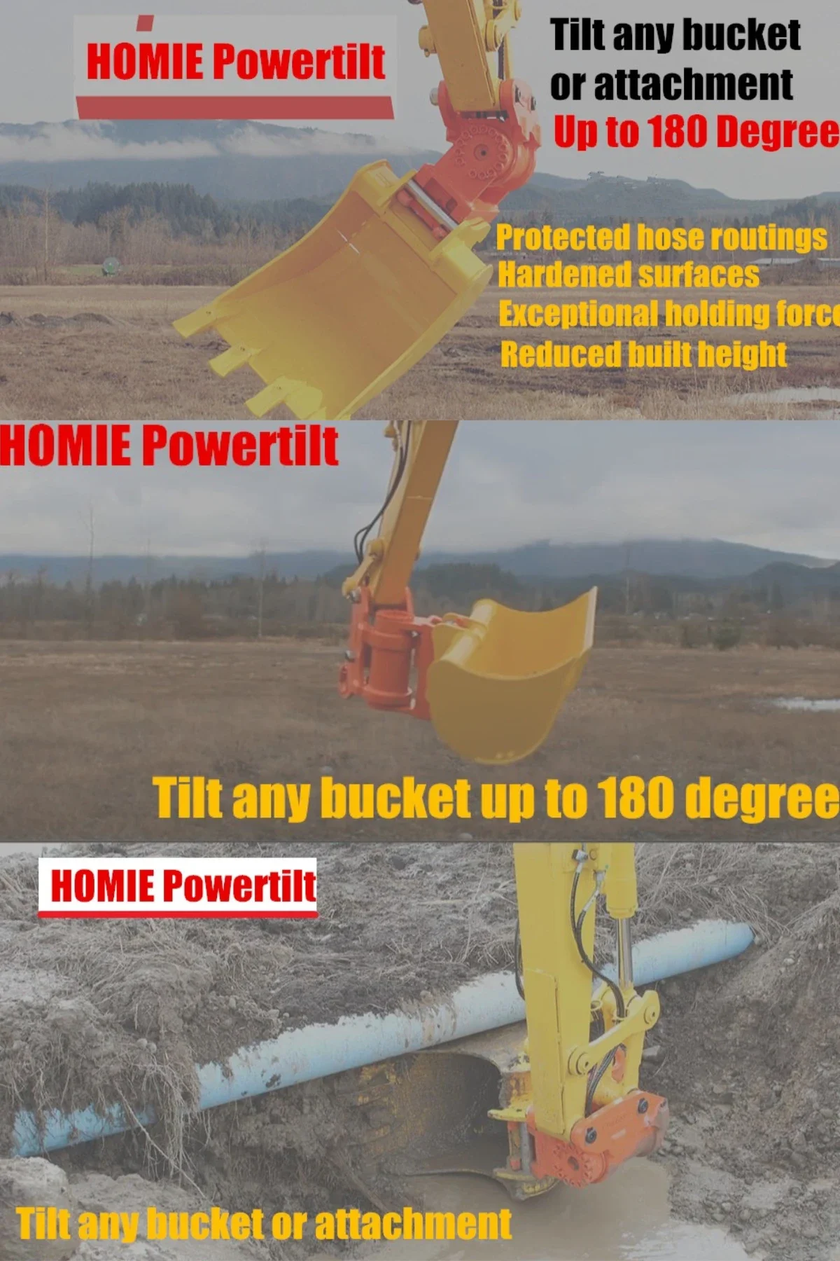 OEM/ODM Tilting Quick Hitch Coupler Swivel Automatic Quick Coupler Suit For Medium/Large Excavator