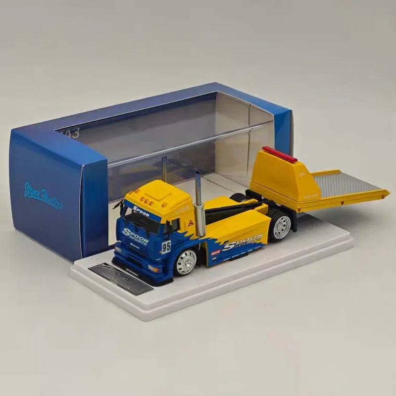 

Литой под давлением SW, масштаб 1:64, модифицированный транспортный прицеп, ложка, окрашенная хвостовая доска, подвижная модель автомобиля из сплава, Коллекционная игрушка в подарок