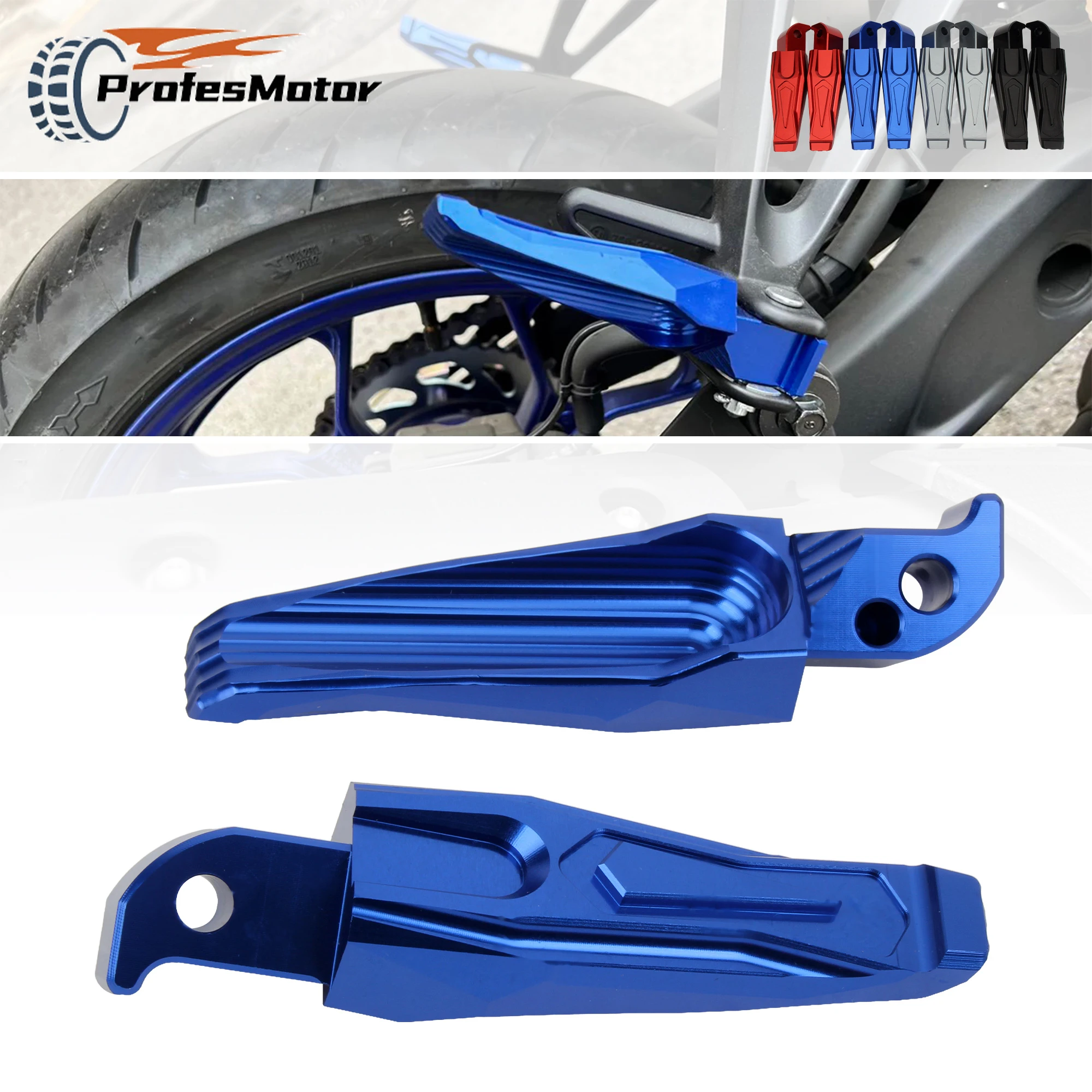 

For YAMAHA Motorcycle Rear Passenger Foot Peg Footrests NMAX155 TMAX 530 MT-07 DirtBike CNC Aluminum Alloy Modified Accessories