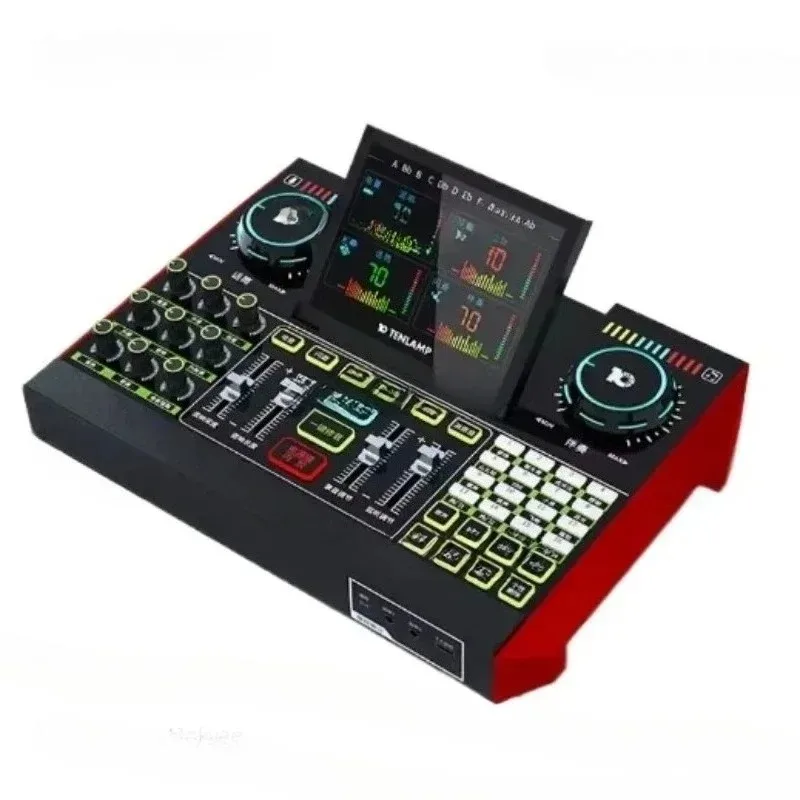 USB Audio Interface Podcast Equipment Bundle Mixer & Vocal Effects, G10 Sound Card Board Voice Changer, DJ Mixer for Live