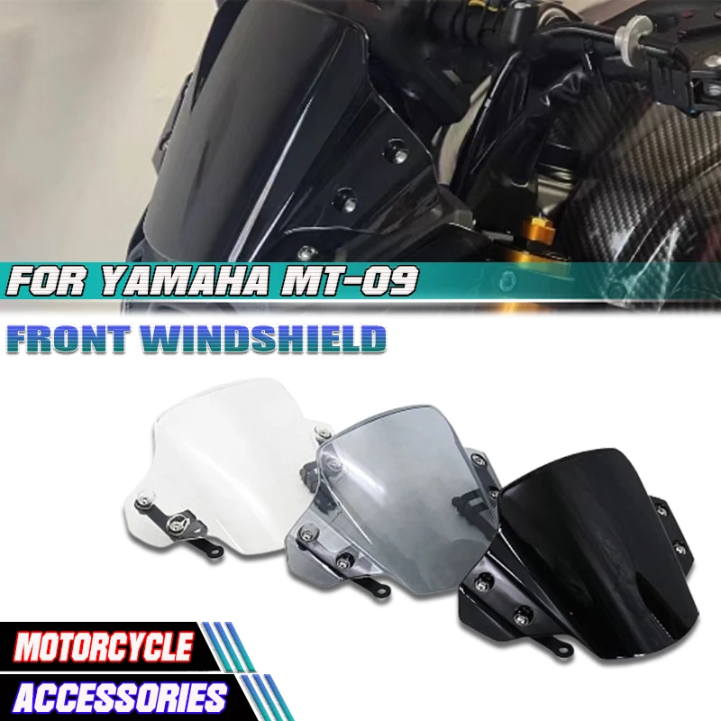 

For Yamaha MT-09 MT09 MT 09 mt09 2021 2022 2023 New Motorcycle Windshield Sunshade Front Windscreen Wind screen Accessories