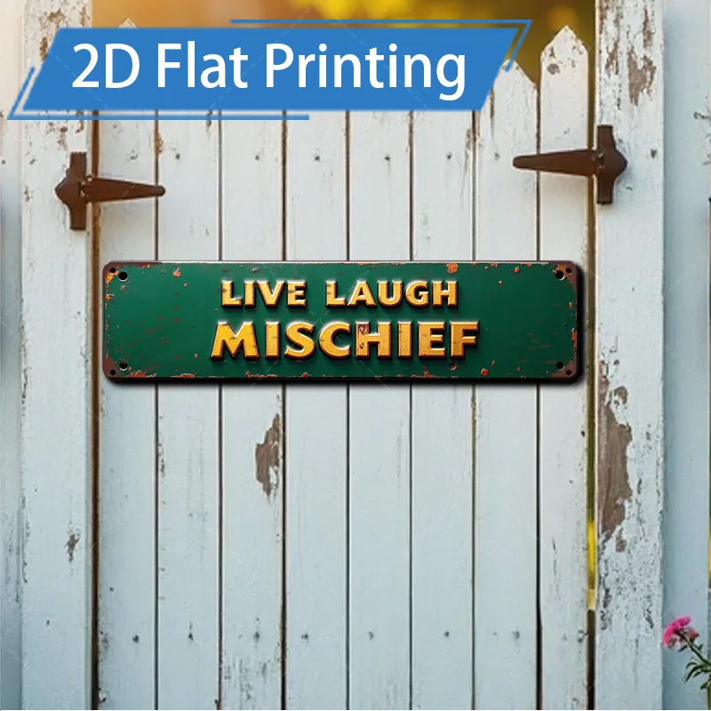 1pc Metal Sign, 4x16inch