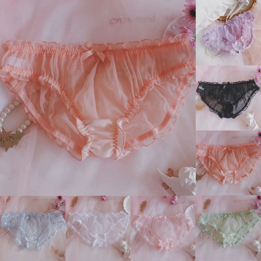 

Мужское сексуальное нижнее белье, кружевные трусики с цветочным принтом, трусики-бикини, короткие прозрачные сетчатые трусики с галстуком-бабочкой, прозрачные трусы